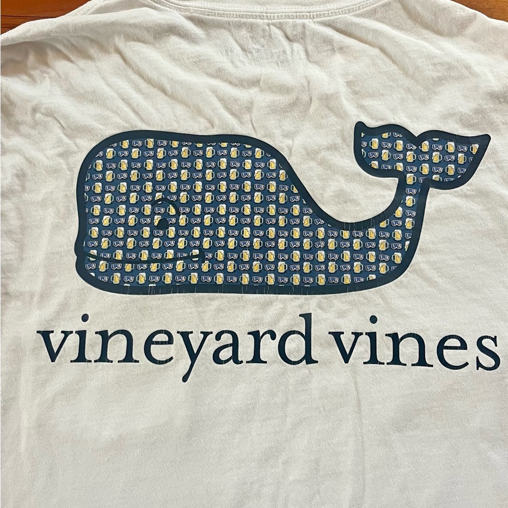 Vineyard Vines “Beer Goggles” Long Sleeve Pocket T-Shirt Size Small Cotton